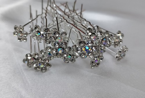 Bridal hair pins silver - pins,