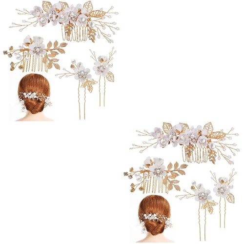White shaped flower hair - shaped,