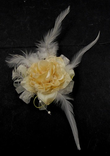 Creamand white flower hair