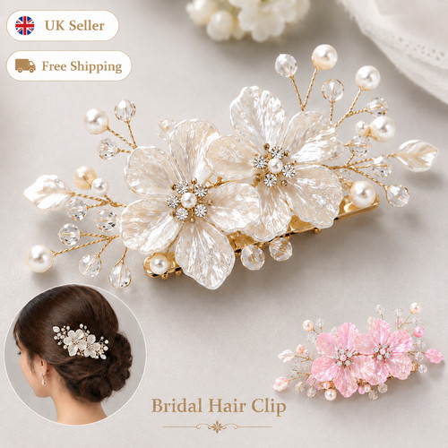 Bridal hair comb pearl crystal - hair,