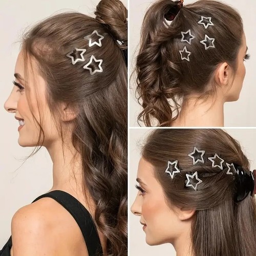 Y2k silver star - star, clips