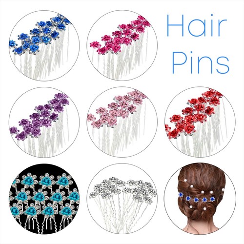 Flower hair pins wedding - flower,