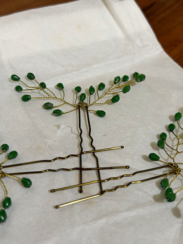 Grace gallagher green beaded - grace,