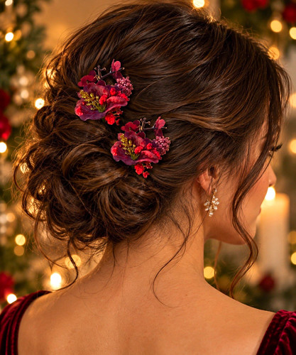 Festive burgundy red gold - burgundy,