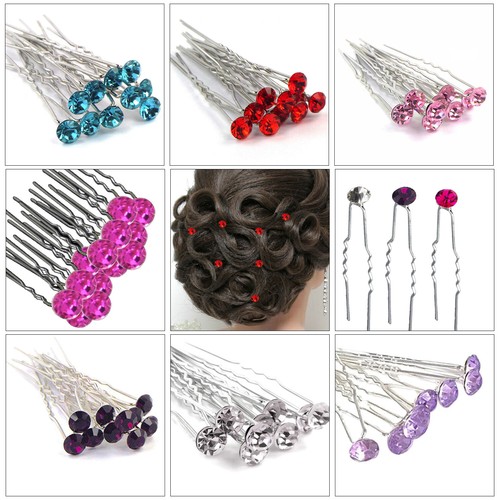 Bridal hair pins - bridal, crystal