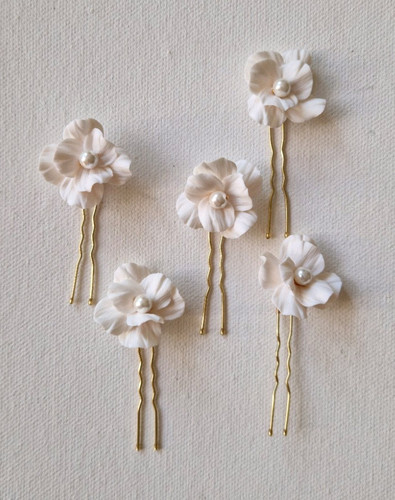 Set white floral - set,