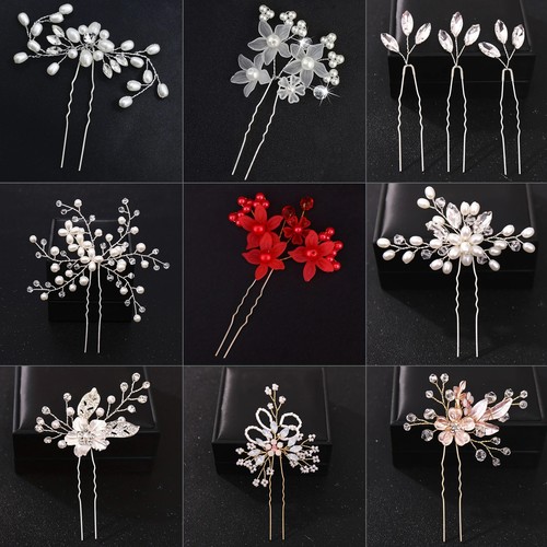Flower wedding hair pins - hair,