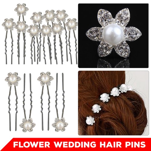 Bridal hair pins rhinestone - bridal,