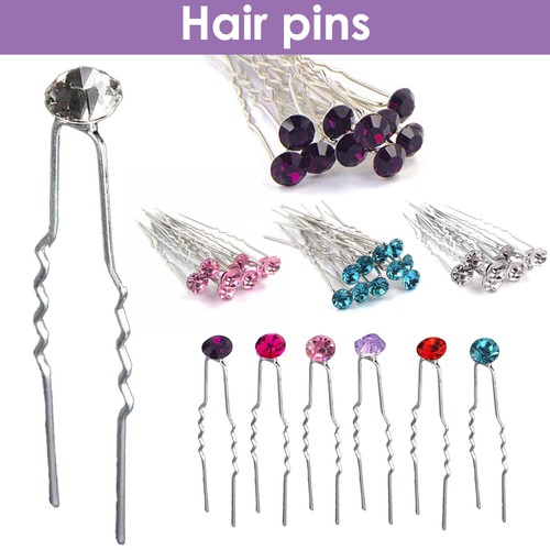 Hair pins bridesmaid - bridesmaid, crystal