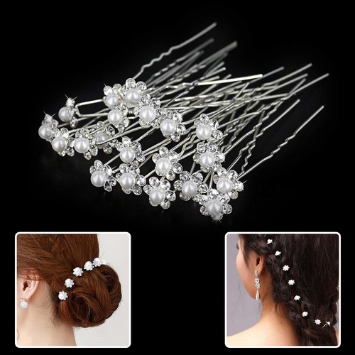 Wedding party hair - party, pins