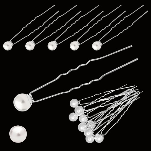 Pearl head hair pin bridal - pearl,