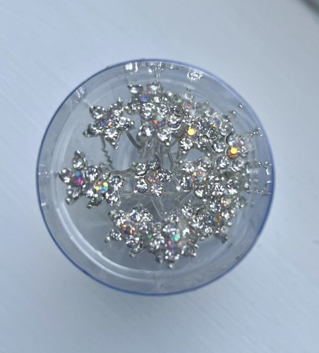 Silver floral crystal - silver,