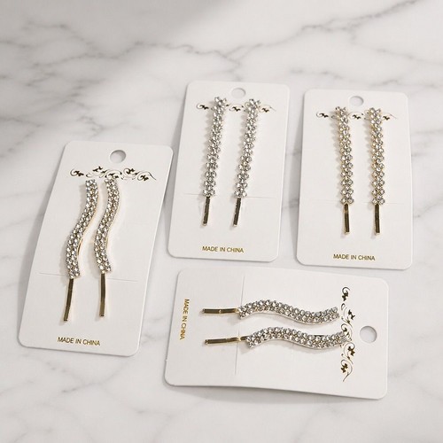 Rhinestone hair pins - rhinestone, crystal