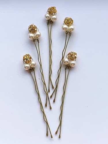 Gold pearl rhinestone bridal - 5,