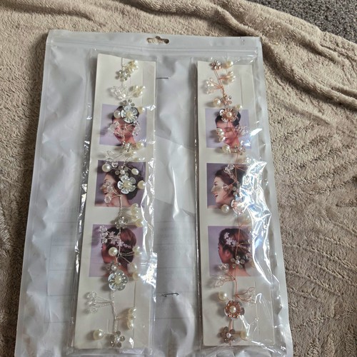 Bridal pearl crystal hair - bridal,