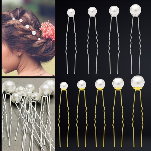 Bridal hair pins pearl - hair,