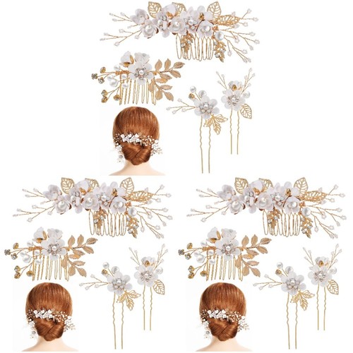 Durable bridal flower hairpins - durable,