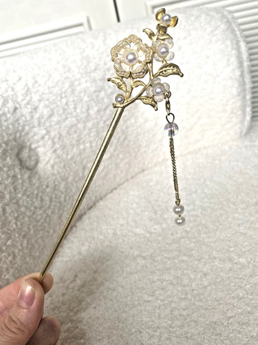 Elegant gold hair stick - elegant,