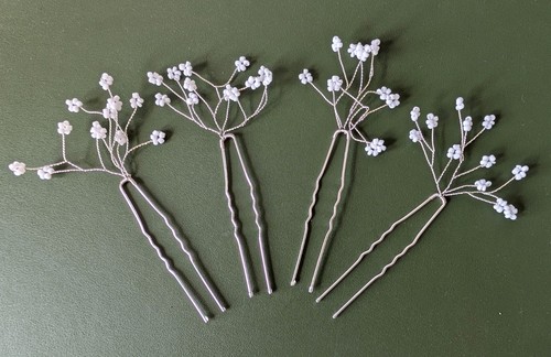 Bridal hair pins - hair, x4-
