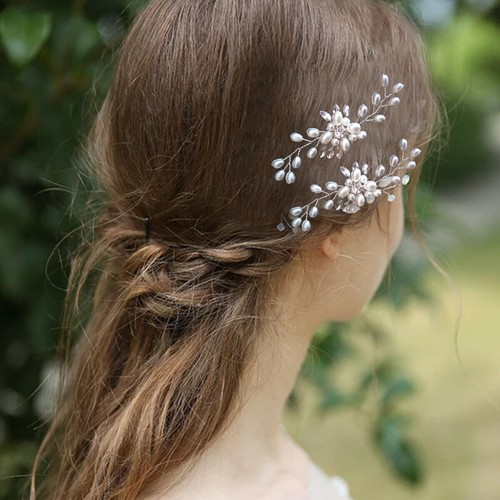 Flower wedding hair - wedding, pins