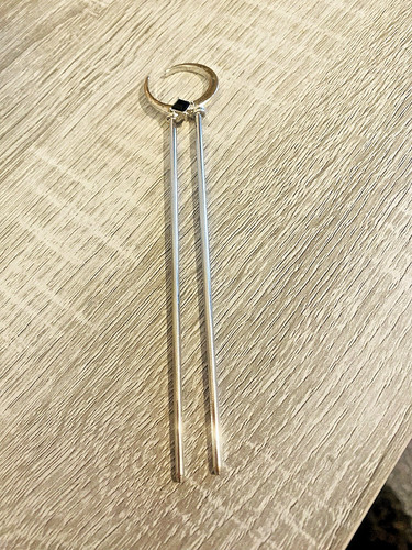 Crescent moon hair - moon, pin