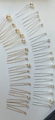 Bridal glass pearl hair - bridal,