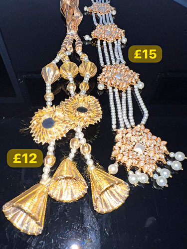 Gold tone metal bridal hair - metal,