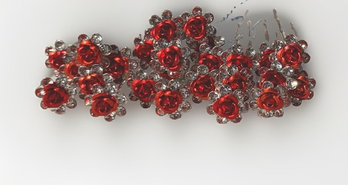Red rose rhinestone - red,
