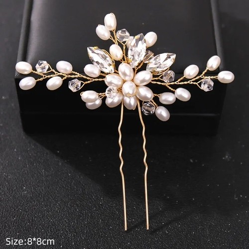 Flower wedding hair - hair, pins