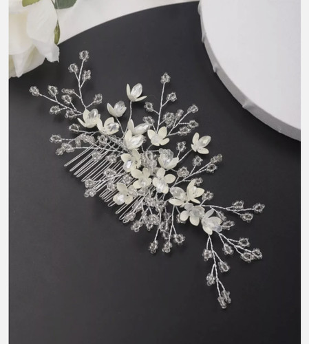 Ivory flower crystal leaf - ivory,