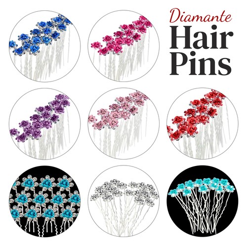 Floral bridal hair - floral, pins