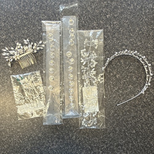 Bridal silver metal crystal - bridal,