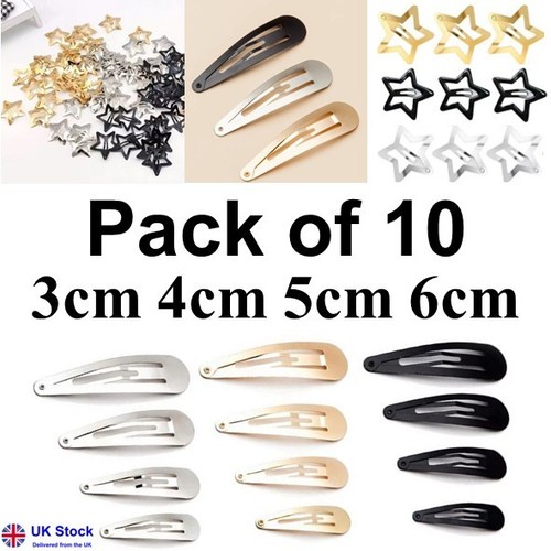 Hair clips snap hairpins - 10,