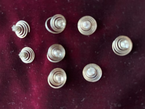 Silver metal hair pins - silver,